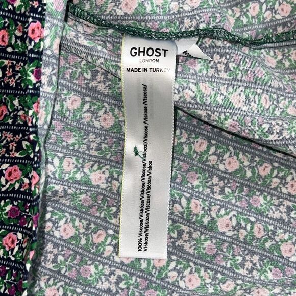 GHOST Arya Midi Dress Floral Cottagecore Romantic Bodice Size Small - Picture 13 of 13